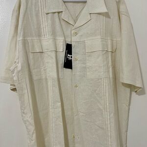 Men's Cream Button Down Shirt